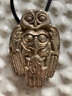 Solid Sterling Silver Robert Bateman "Totem Spirits" Spotted Owl Pendant